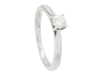 Jewellery, SOLITAIRE RING, 9K white gold
