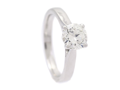 Jewellery, SOLITAIRE RING, 18K white gold