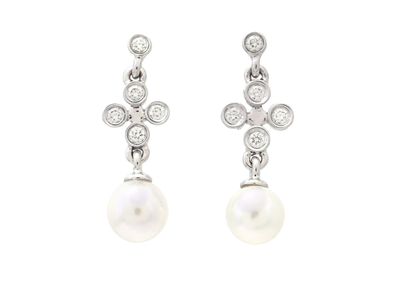 Jewellery, PEARL EARRINGS, 18K white gold