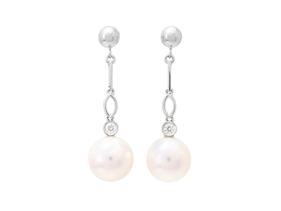 Jewellery, PEARL EARRINGS, 18K white gold