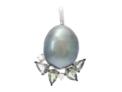 Jewellery, PEARL PENDANT, 18K white gold