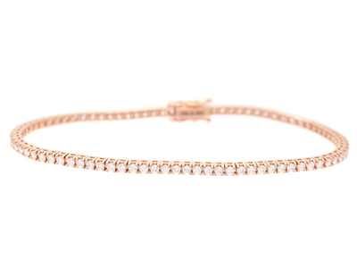Jewellery, TENNIS BRACELET, 18K rose gold