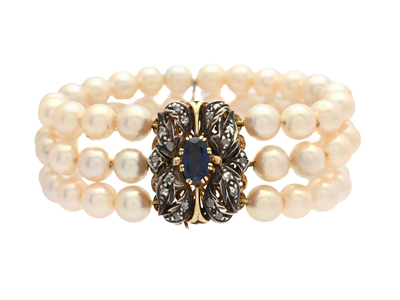 Jewellery, PEARL BRACELET, 3 rows