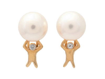 Jewellery, PEARL EARRINGS, 18K gold