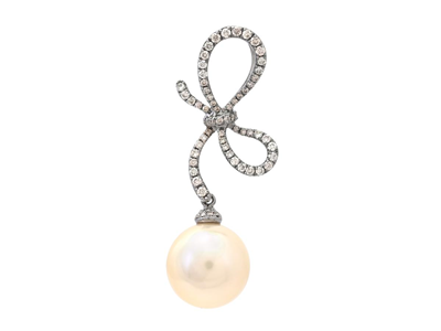 Jewellery, PEARL PENDANT, 18K white gold