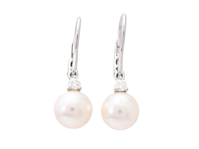 Jewellery, PEARL EARRINGS, 18K white gold