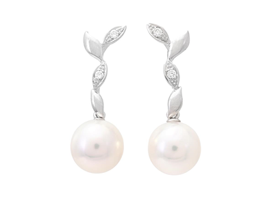 Jewellery, PEARL EARRINGS, 18K white gold