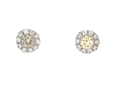 Jewellery, EARRINGS, platinum