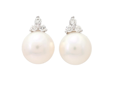 Jewellery, PEARL EARRINGS, 18K white gold