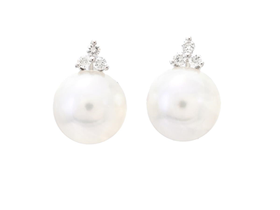 Jewellery, PEARL EARRINGS, 18K white gold