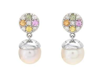 Jewellery, PEARL EARRINGS, 18K white gold