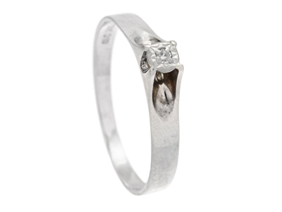Jewellery, SOLITAIRE RING, 18K white gold