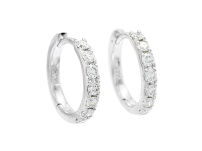 Jewellery, HOOP EARRINGS, 18K white gold