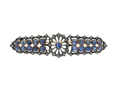 Jewellery, BROOCH, silver/18K gold