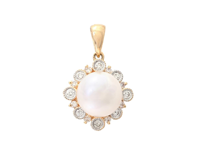 Jewellery, PEARL PENDANT, 18K gold