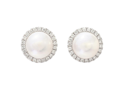 Jewellery, PEARL EARRINGS, 18K white gold