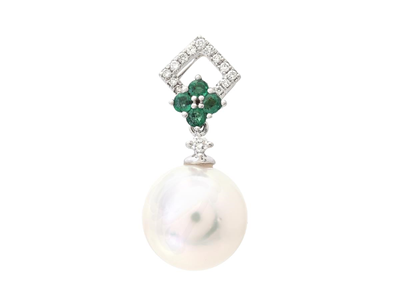 Jewellery, PEARL PENDANT, 18K white gold