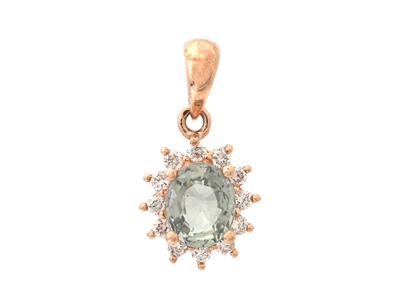 Jewellery, CLUSTER PENDANT, 18K rose gold