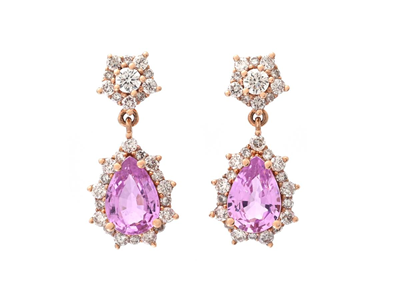 Jewellery, EARRINGS, 18K rose gold