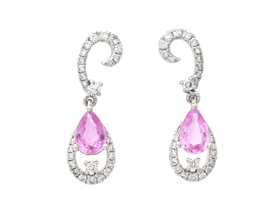 Jewellery, EARRINGS, 18K white gold