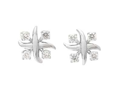 Jewellery, EARRINGS, 18K white gold