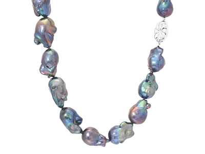 Jewellery, PEARL NECKLACE, dyed cultured freshwater pearls