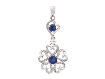 Jewellery, PENDANT, 18K white gold
