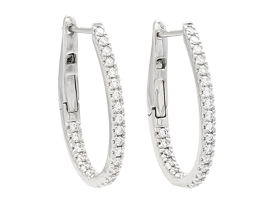 Jewellery, HOOP EARRINGS, 18K white gold