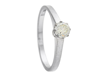 Jewellery, SOLITAIRE RING, 18K white gold