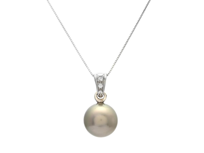 Jewellery, PENDANT WITH CHAIN, 18K white gold