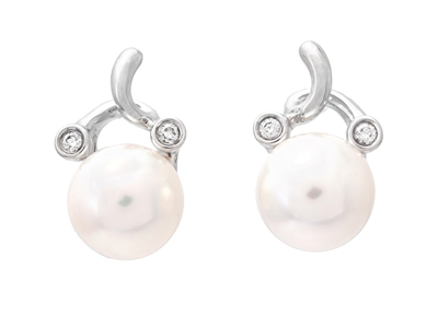 Jewellery, PEARL EARRINGS, 18K white gold
