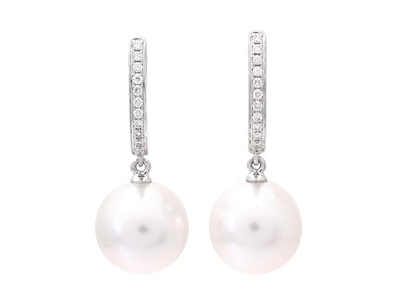 Jewellery, PEARL EARRINGS, 18K white gold