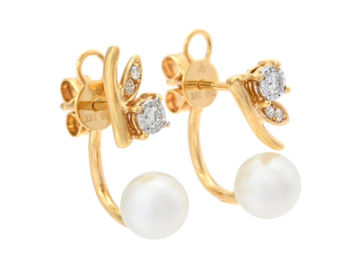 Jewellery, PEARL EARRINGS, 18K gold