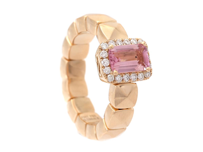 Jewellery, RING, 18K gold/steel