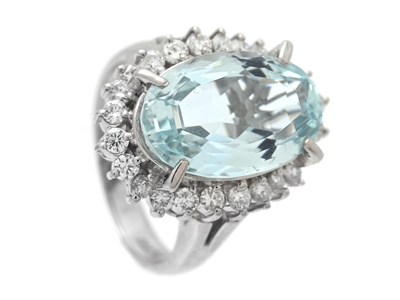 Jewellery, CLUSTER RING, platinum