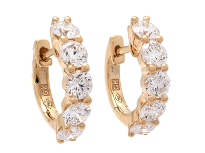 Jewellery, HOOP EARRINGS, 18K gold