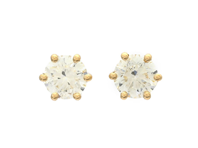 Jewellery, SOLITAIRE EARRINGS, 18K gold