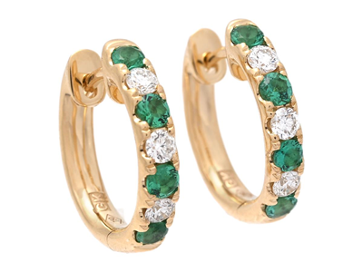 Jewellery, HOOP EARRINGS, 18K gold