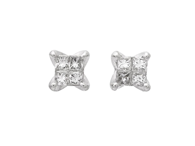 Jewellery, EARRINGS, 18K white gold