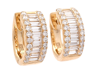 Jewellery, HOOP EARRINGS, 18K gold