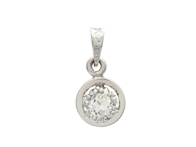 Jewellery, SOLITAIRE PENDANT, 18K white gold