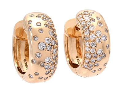 Jewellery, HOOP EARRINGS, 18K gold