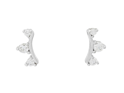 Jewellery, EARRINGS, 18K white gold with 6 brilliant cut diamonds 0,15 ctw