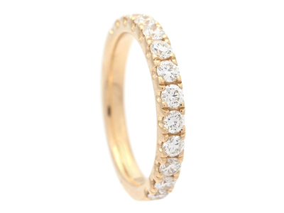Jewellery, ETERNITY RING, 18K gold with 13 brilliant cut diamonds 0,65 ctw