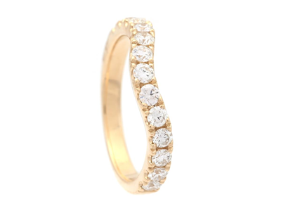 Jewellery, JACKET RING, 18K gold with 13 brilliant cut diamonds 0,65 ctw