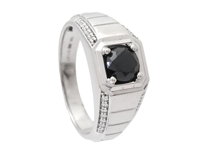 Jewellery, GENTLEMEN RING, 18K white gold
