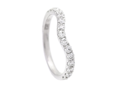 Jewellery, JACKET RING, 18K white gold with 15 brilliant cut diamonds 0,42 ctw