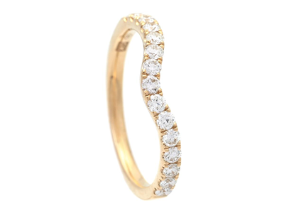 Jewellery, JACKET RING, 18K gold with 15 brilliant cut diamonds 0,42 ctw