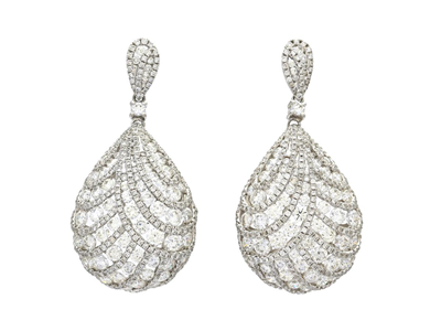 Jewellery, EARRINGS, 18K white gold