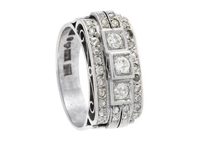 Jewellery, RING, 18K white gold